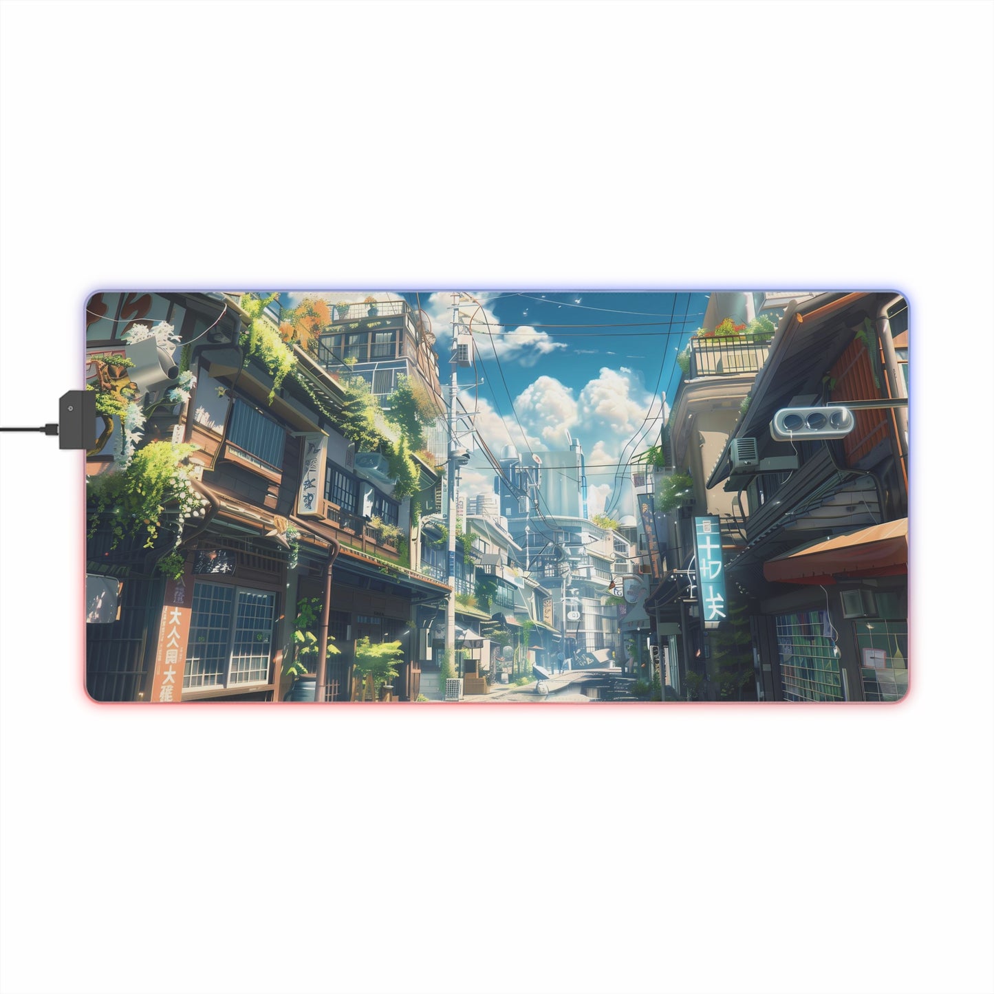 RGB Gaming Mouse Pad ( Chill Anime City)