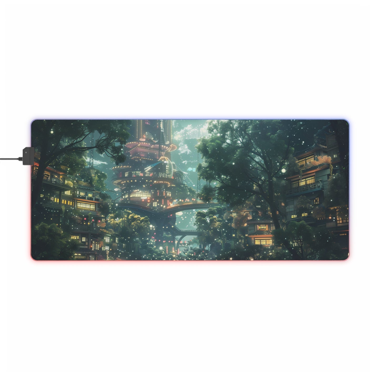RGB Gaming Mouse Pad ( Nature City )