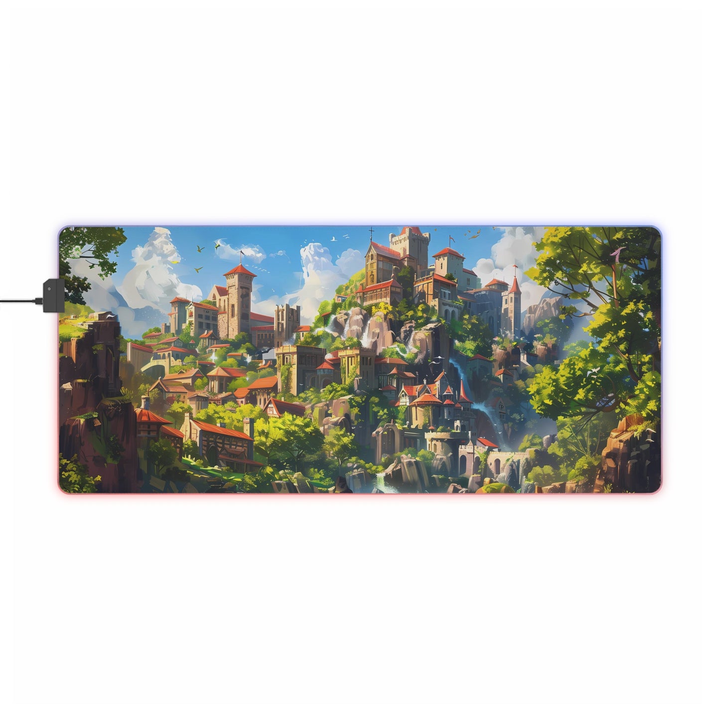 RGB Gaming Mouse Pad ( Castle Village )
