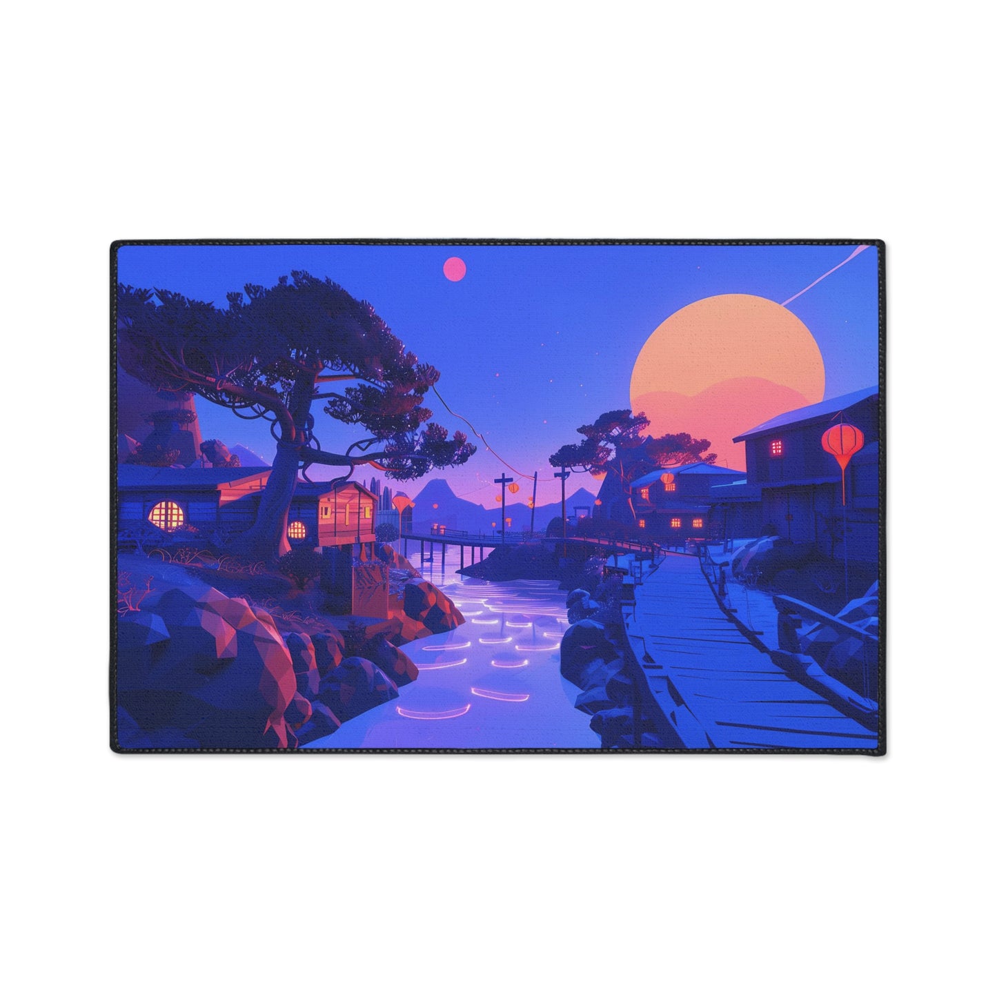 Heavy Duty Floor Mat (Relaxing Purple Fantasy World)