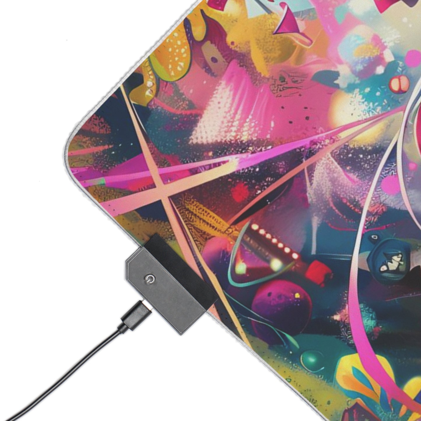 RGB Gaming Mouse Pad ( Anime Girl & Abstract Colorful Background)