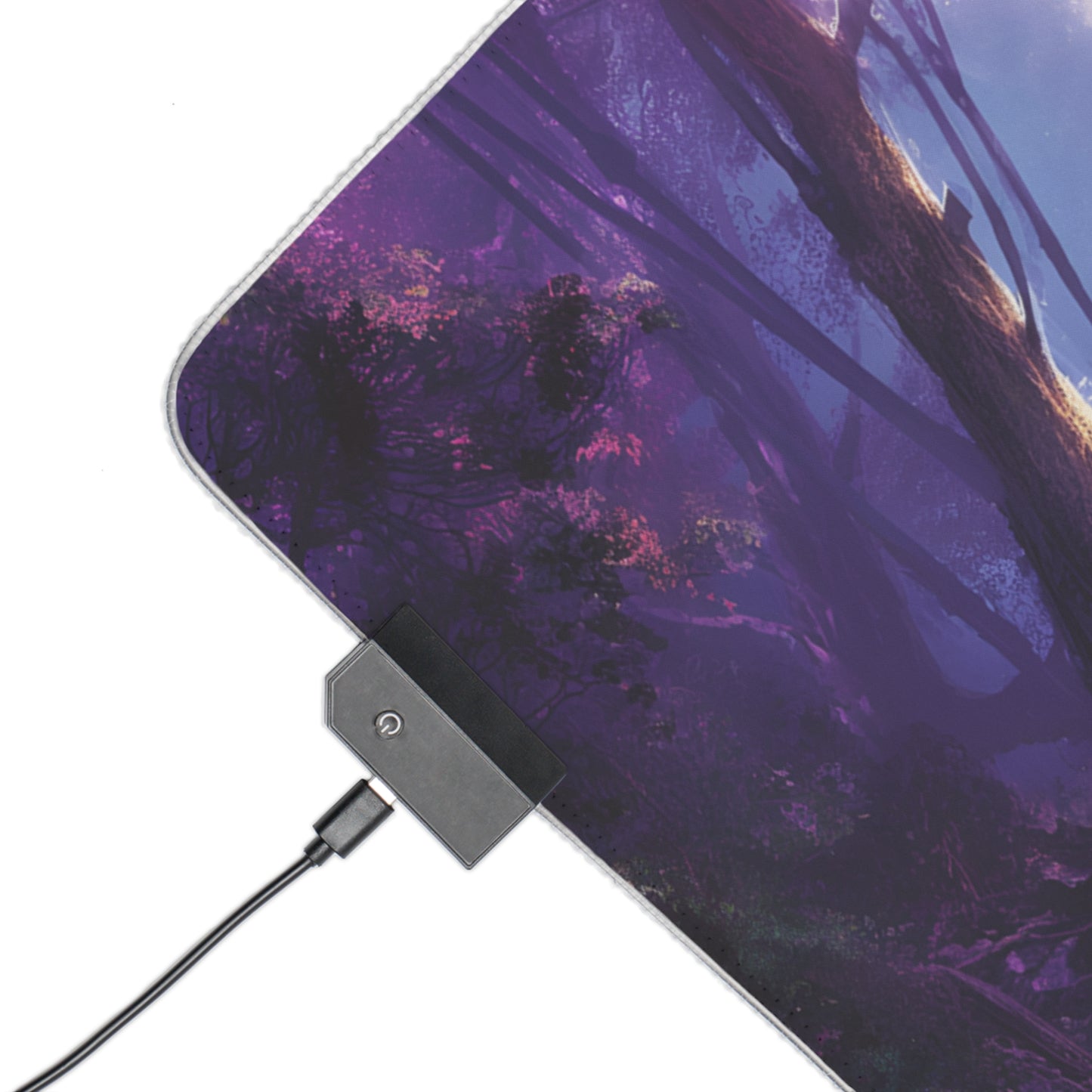 RGB Gaming Mouse Pad (Purple Fantasy Nature)
