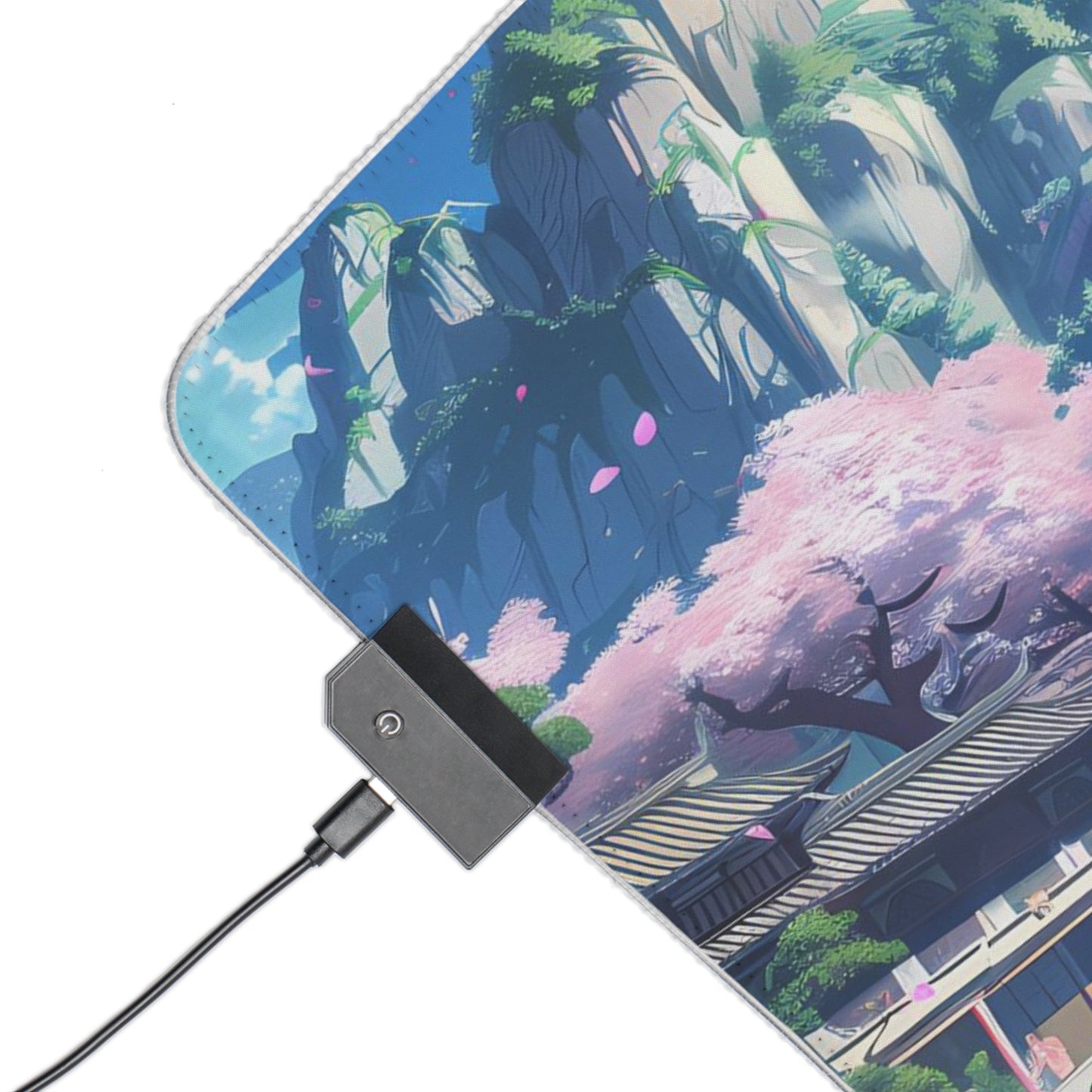 RGB Gaming Mouse Pad ( Fantasy City In The Mountains )