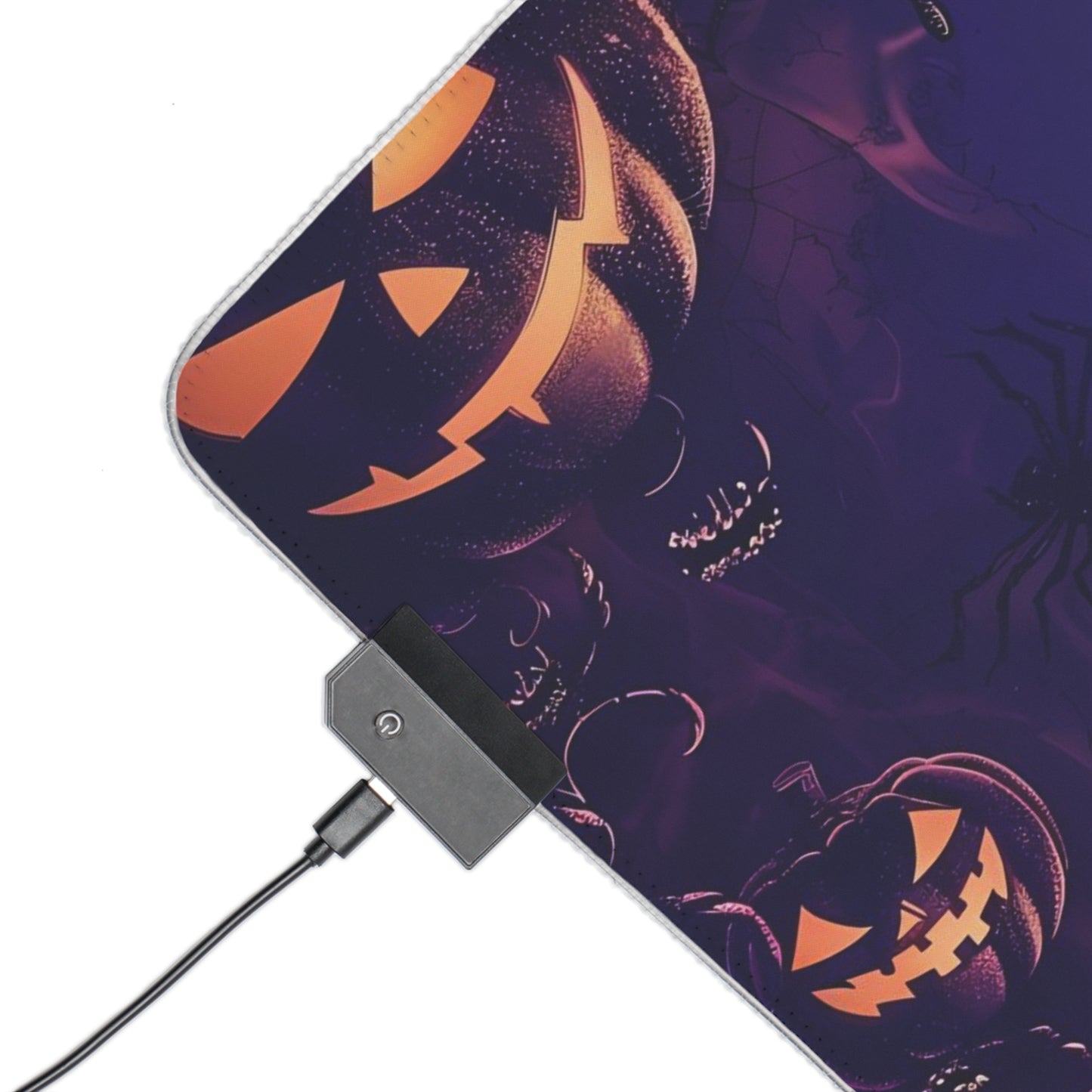 RGB Gaming/Office Mouse Pad ( Halloween Pumpkins & Spiders )
