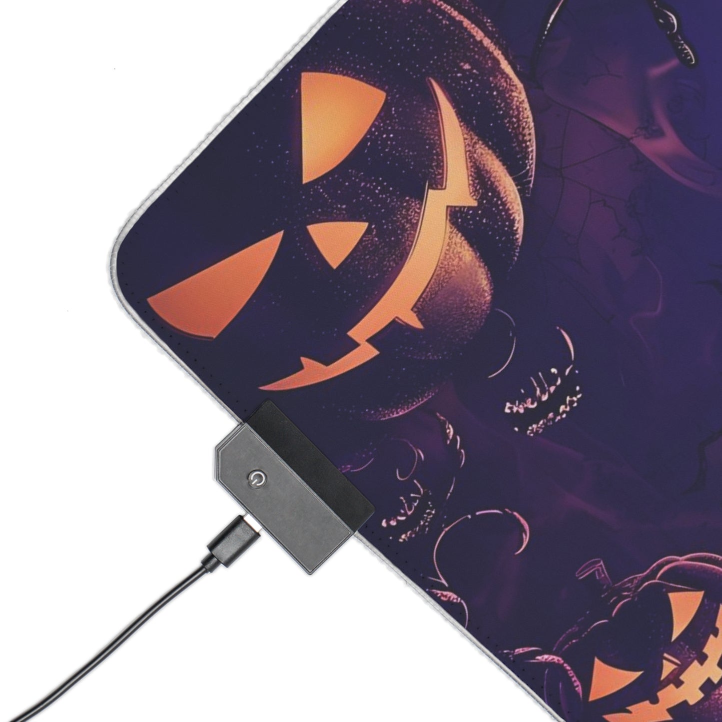 RGB Gaming/Office Mouse Pad ( Halloween Pumpkins & Spiders )