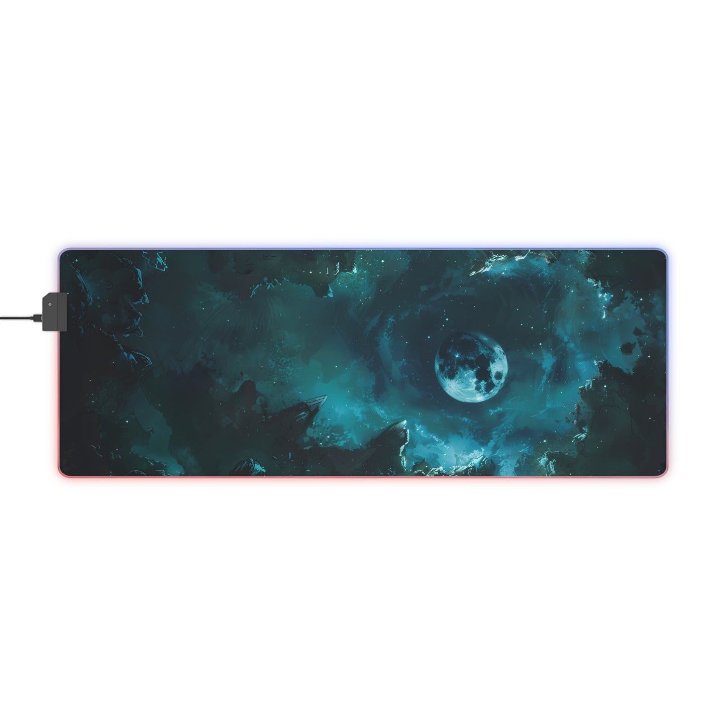 RGB Gaming Mouse Pad ( Moon Night Sky )