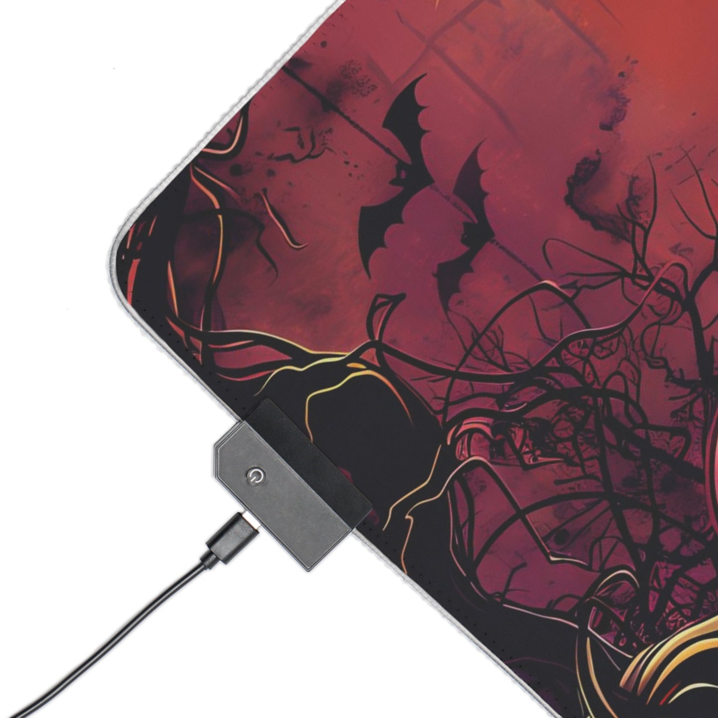 RGB Gaming/Office Mouse Pad ( Halloween Pumpkins & Moon )