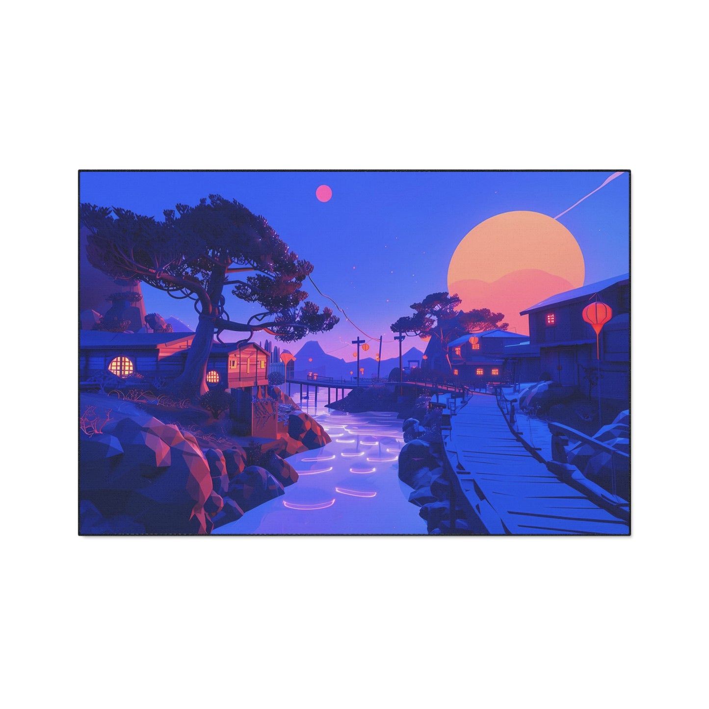 Heavy Duty Floor Mat (Relaxing Purple Fantasy World)