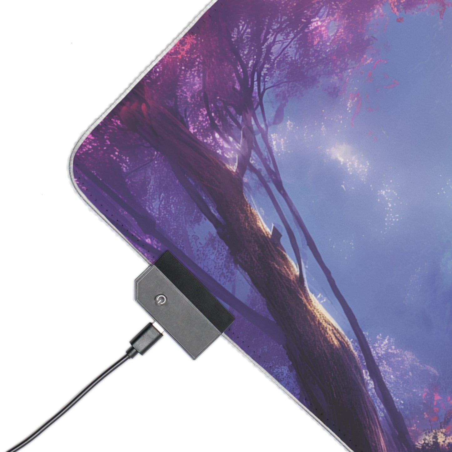 RGB Gaming Mouse Pad (Purple Fantasy Nature)