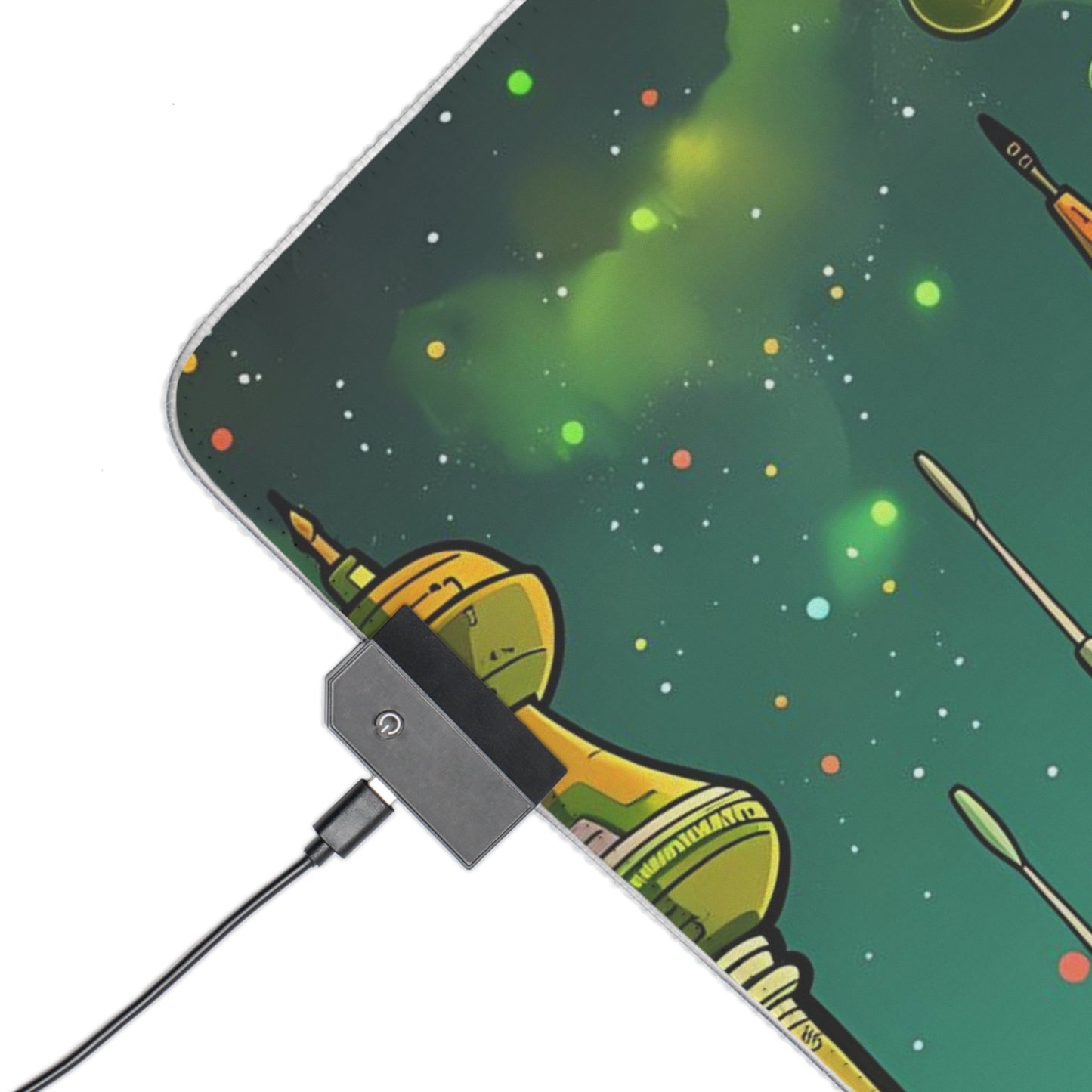 RGB Gaming Mouse Pad ( Alien Planet With Buildings )