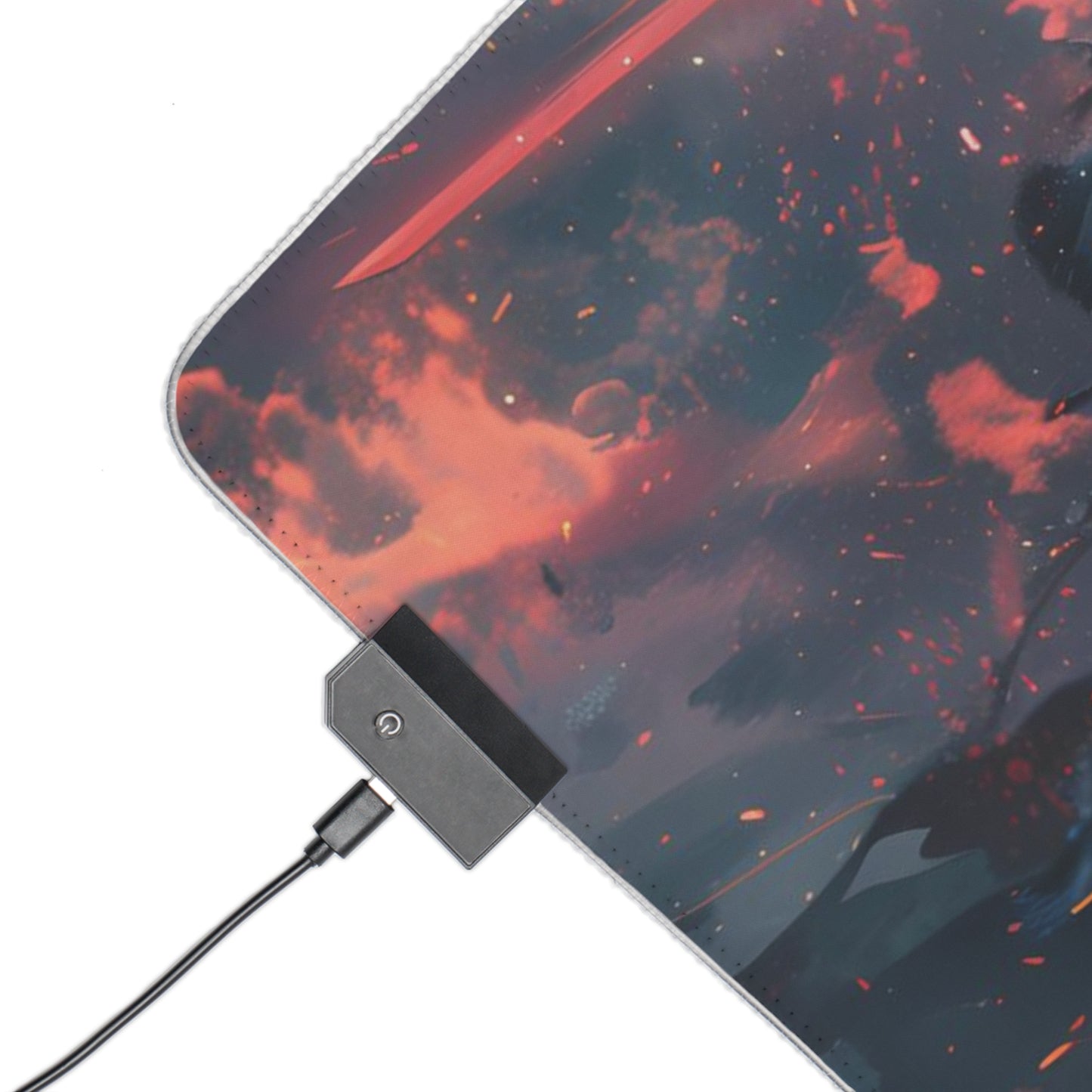RGB Gaming Mouse Pad ( Nice Katana Effect With Samurai)