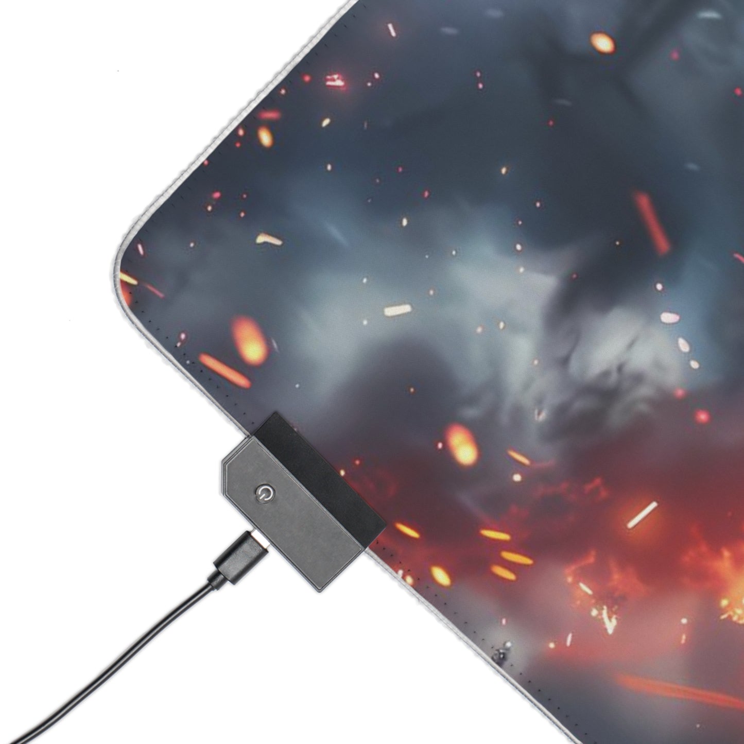 RGB Gaming Mouse Pad ( Samurai Catastrophical Fire )