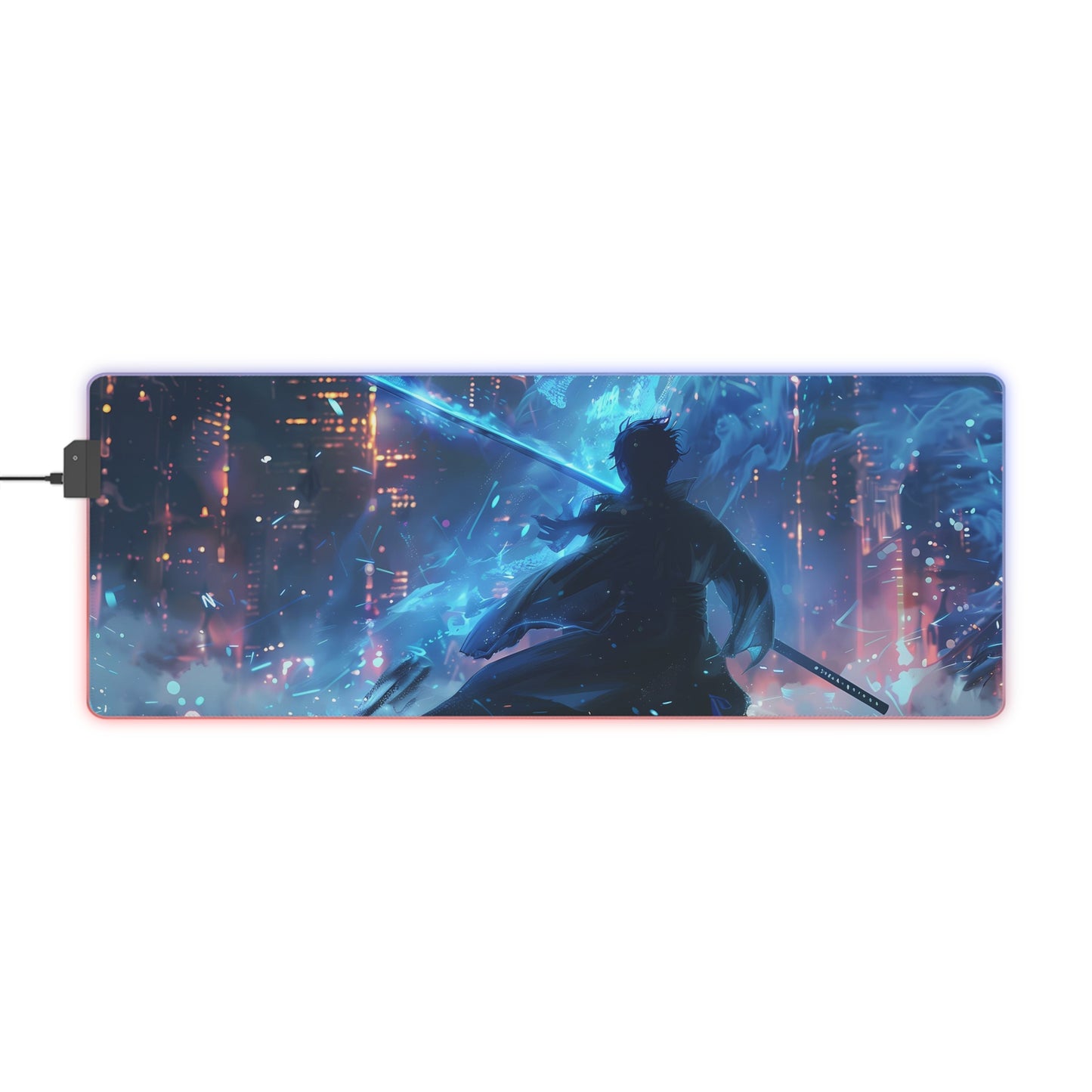 RGB Gaming Mouse Pad ( Ghost Samurai Energy )