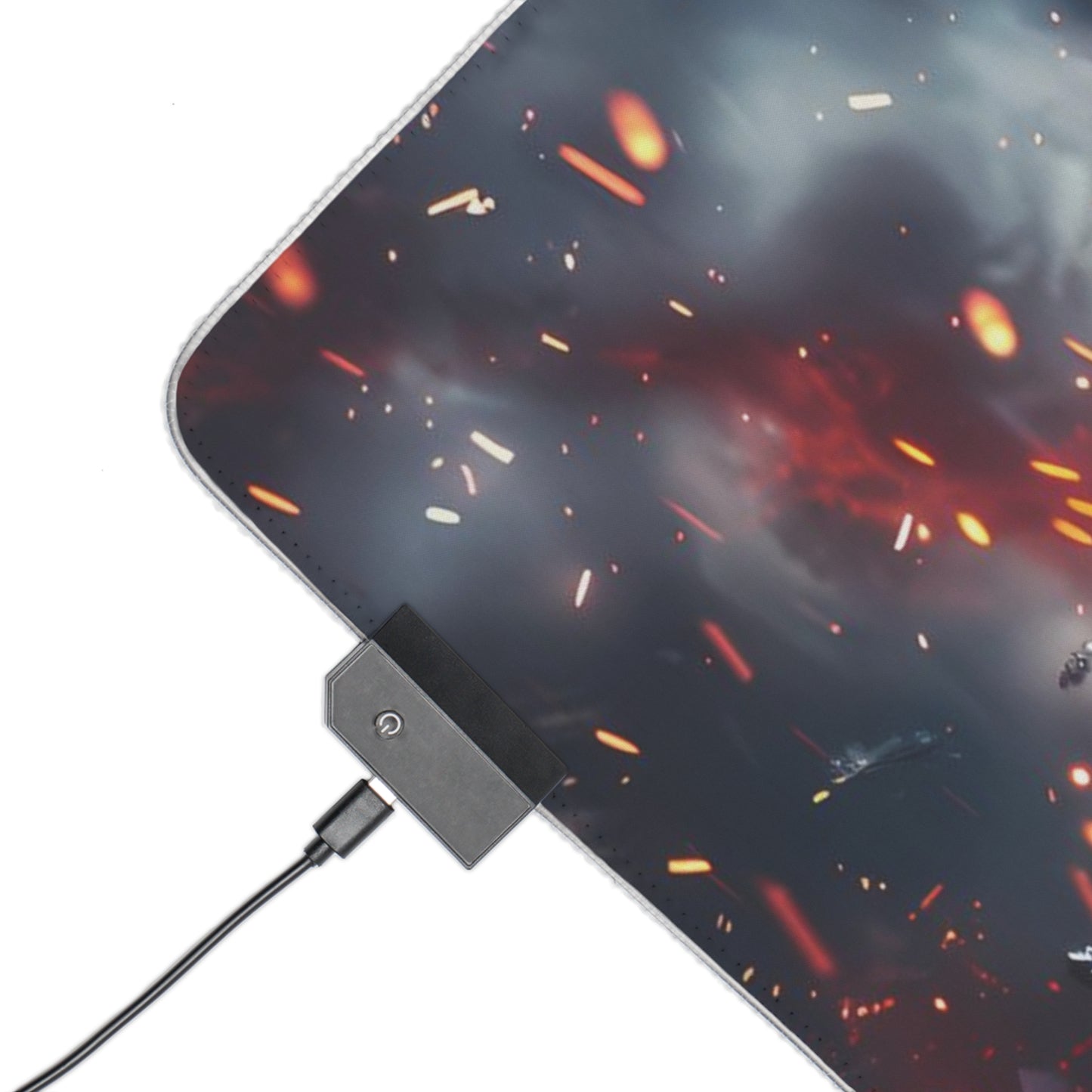 RGB Gaming Mouse Pad ( Samurai Catastrophical Fire )