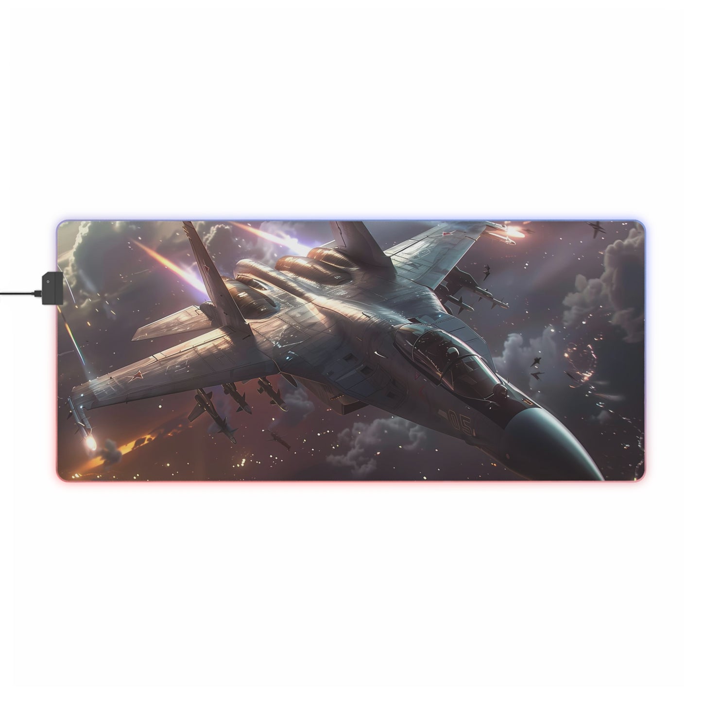 RGB Gaming Mouse Pad ( Fighter Jet In Sky )