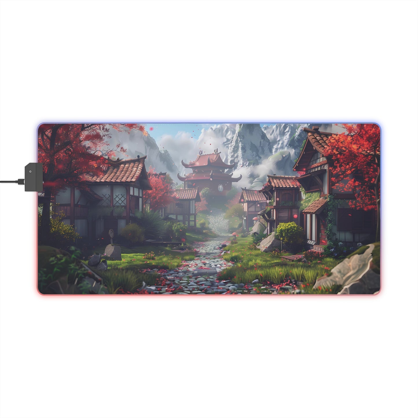 RGB Gaming Mouse Pad ( Anime Style Village )