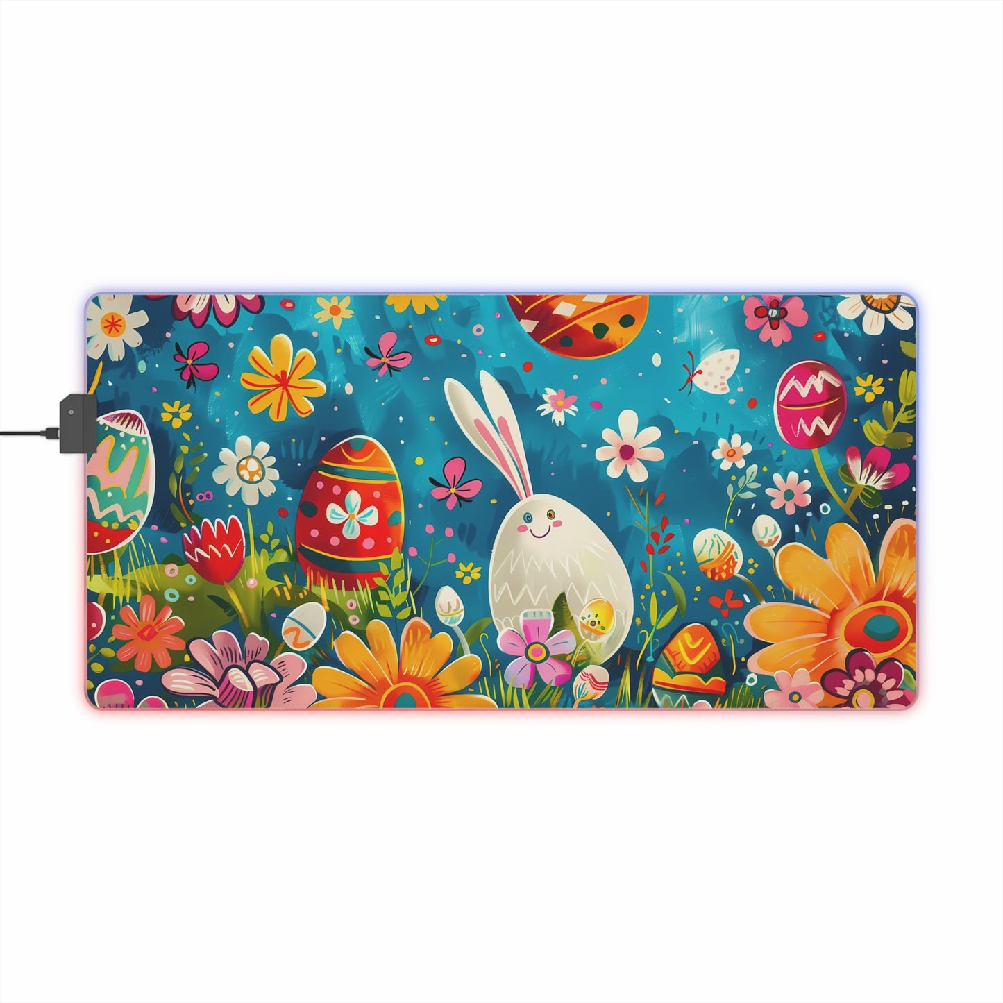 RGB Gaming/Office Mouse Pad ( Easter Eggs With Funny Bunny )