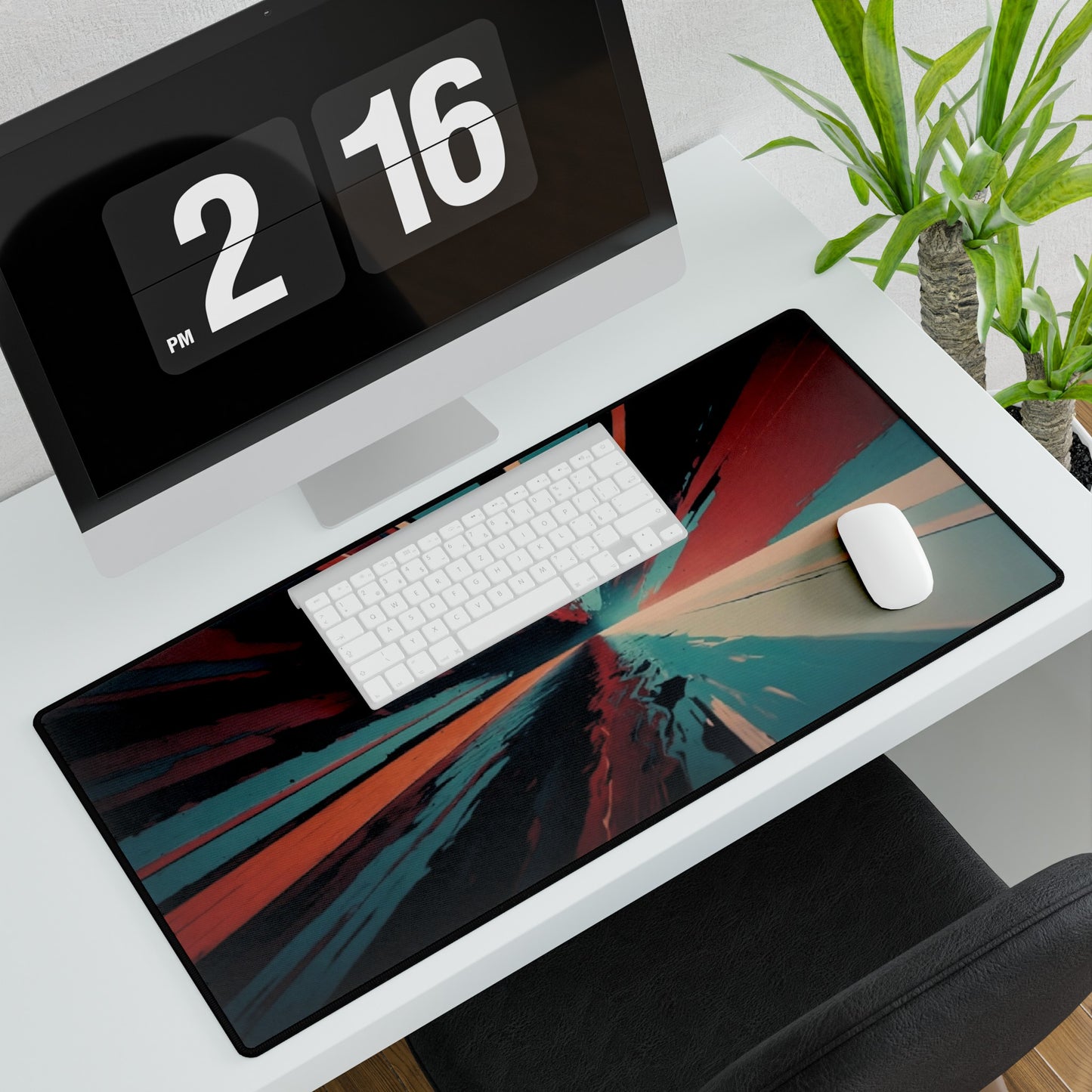 Office Desk Mat With Abstract Colors