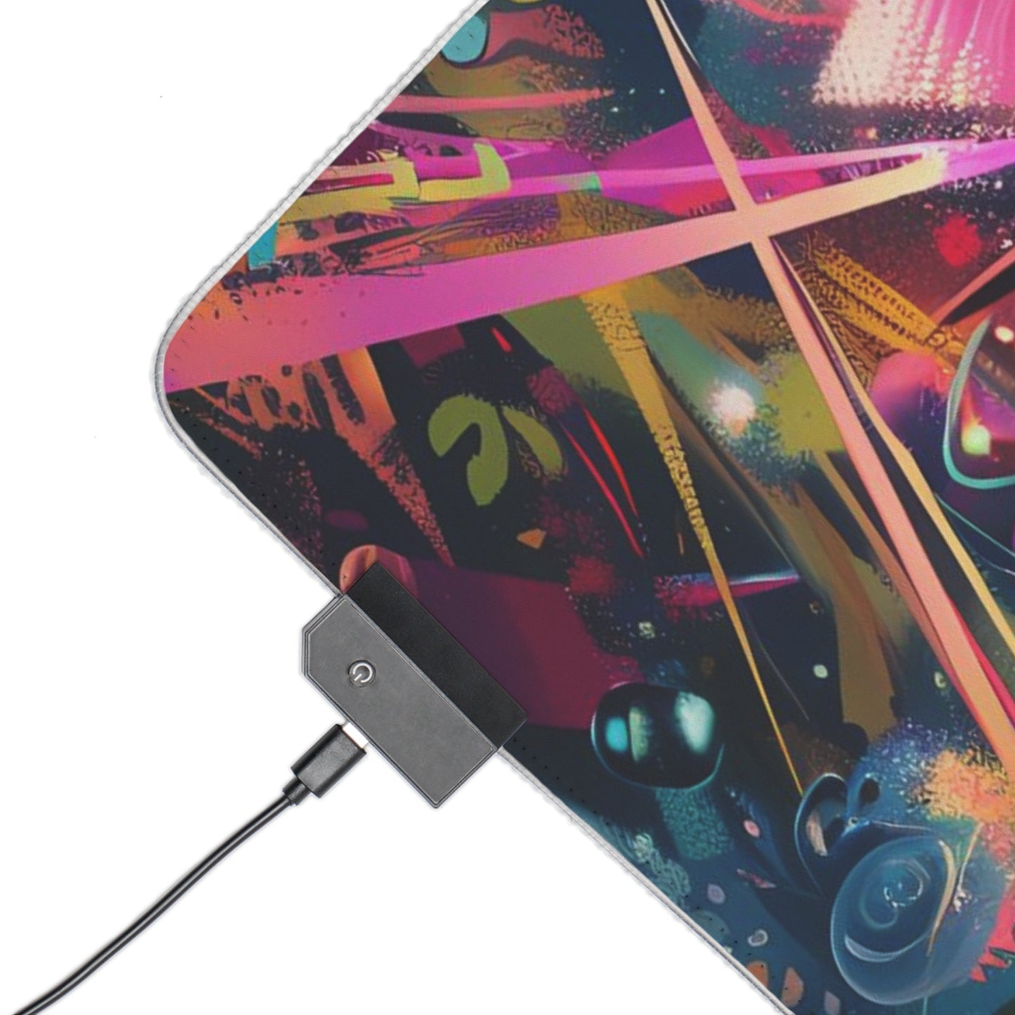 RGB Gaming Mouse Pad ( Anime Girl & Abstract Colorful Background)