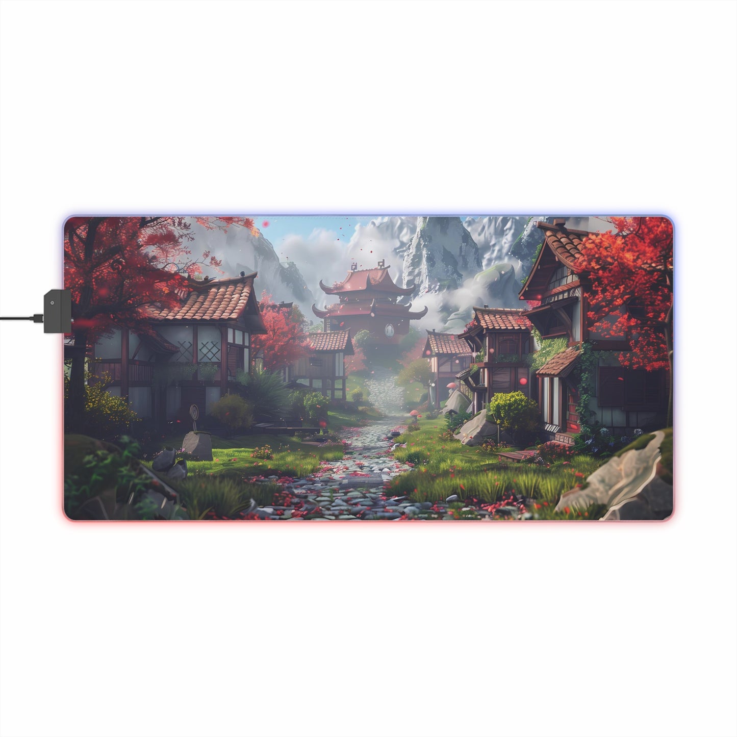 RGB Gaming Mouse Pad ( Anime Style Village )