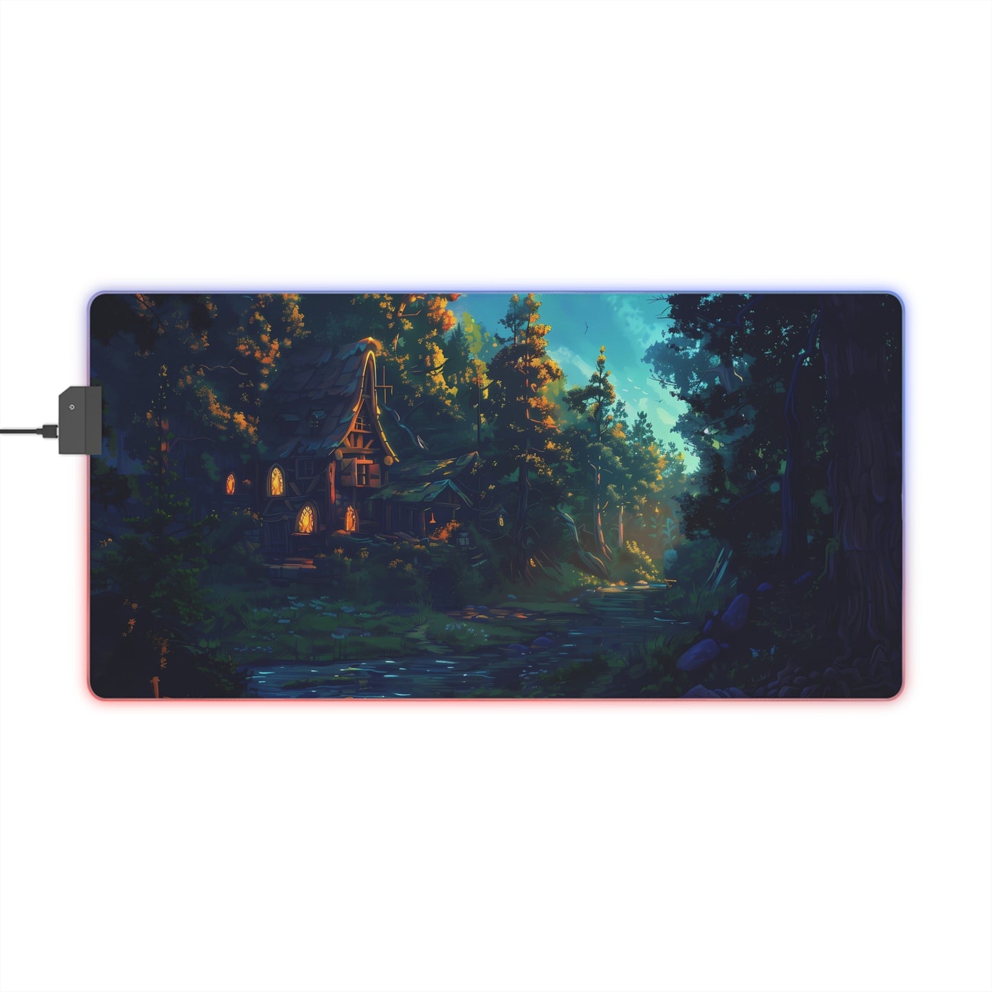 RGB Gaming Mouse Pad ( House In Forest)