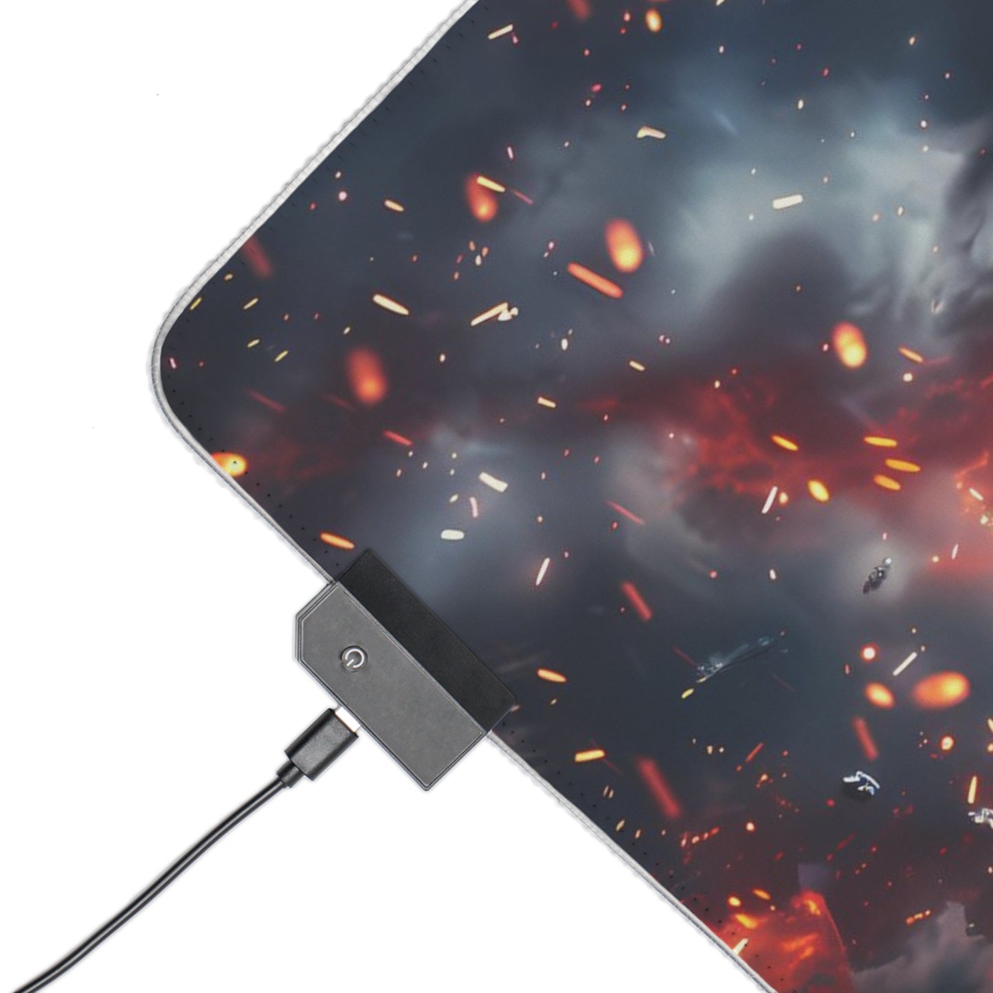 RGB Gaming Mouse Pad ( Samurai Catastrophical Fire )