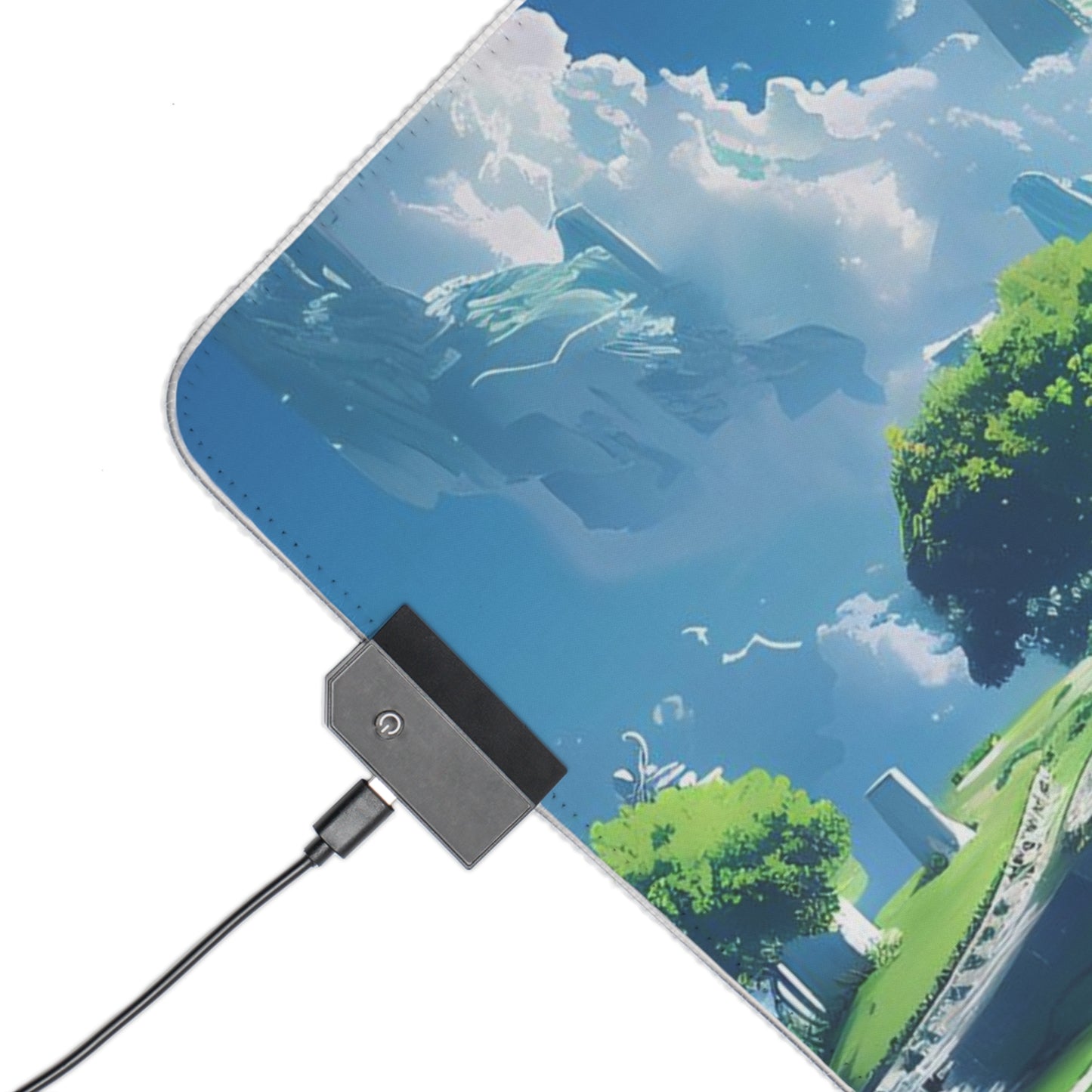 RGB Gaming Mouse Pad ( Floating Islands Anime Style )