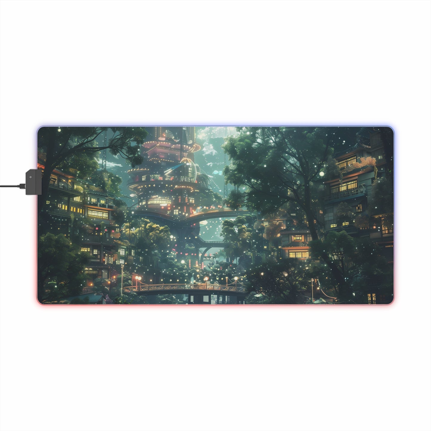 RGB Gaming Mouse Pad ( Nature City )