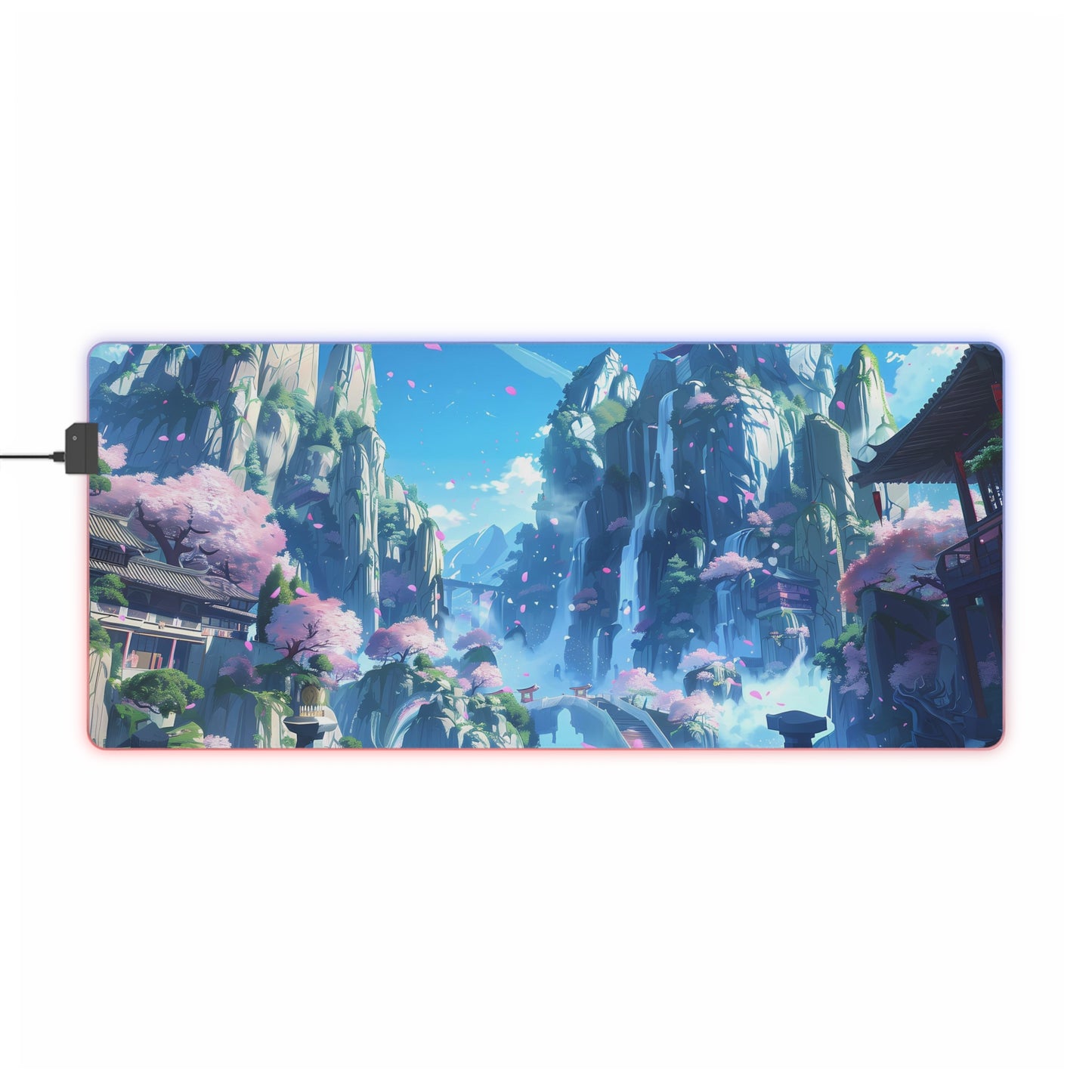 RGB Gaming Mouse Pad ( Fantasy City In The Mountains )