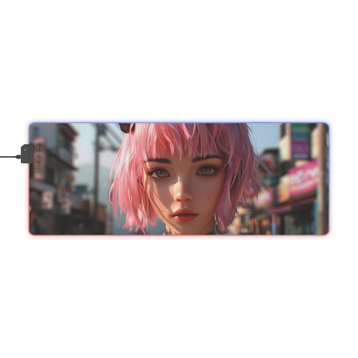 RGB Gaming Mouse Pad ( Realistic Anime Girl )
