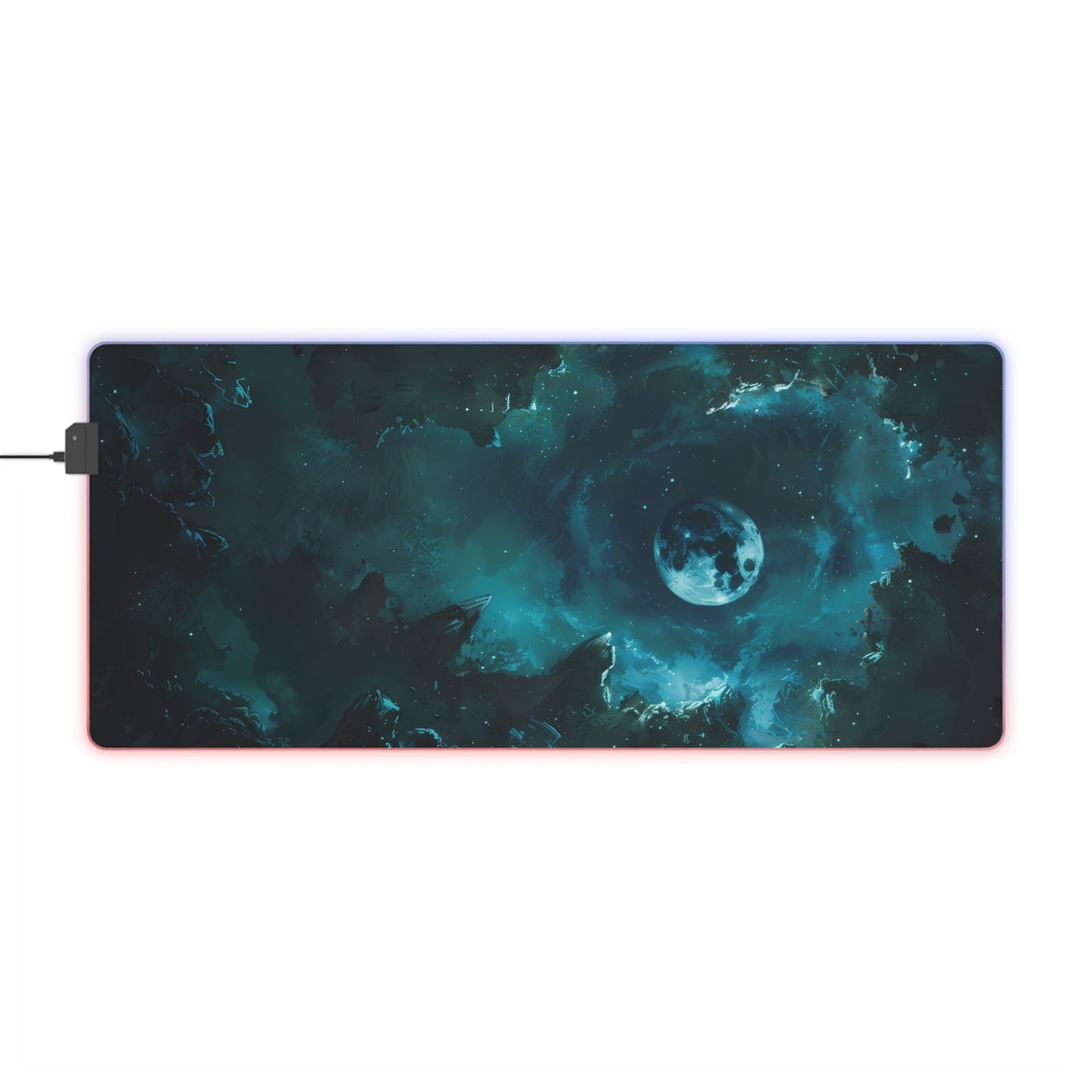 RGB Gaming Mouse Pad ( Moon Night Sky )