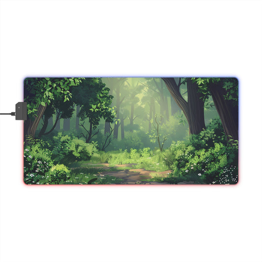 RGB Gaming Mouse Pad ( Bright Green Forest )