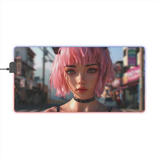 RGB Gaming Mouse Pad ( Realistic Anime Girl )