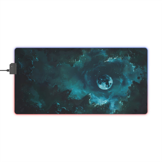 RGB Gaming Mouse Pad ( Moon Night Sky )