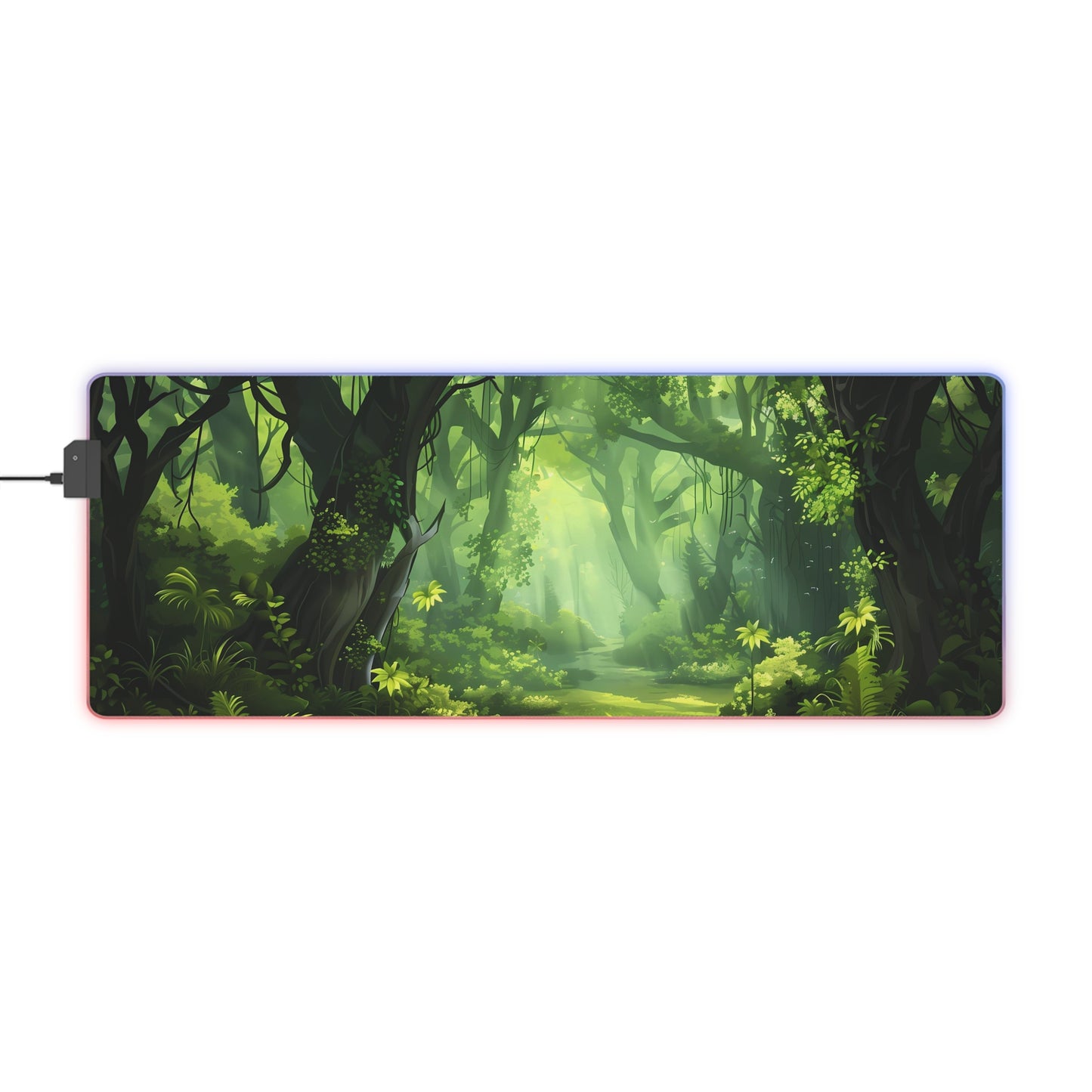 RGB Gaming Mouse Pad ( Relaxing Jungle With Sunlight )
