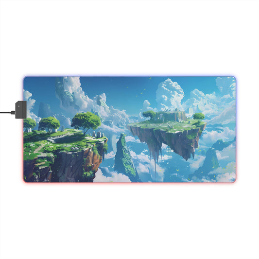 RGB Gaming Mouse Pad ( Floating Islands Anime Style )