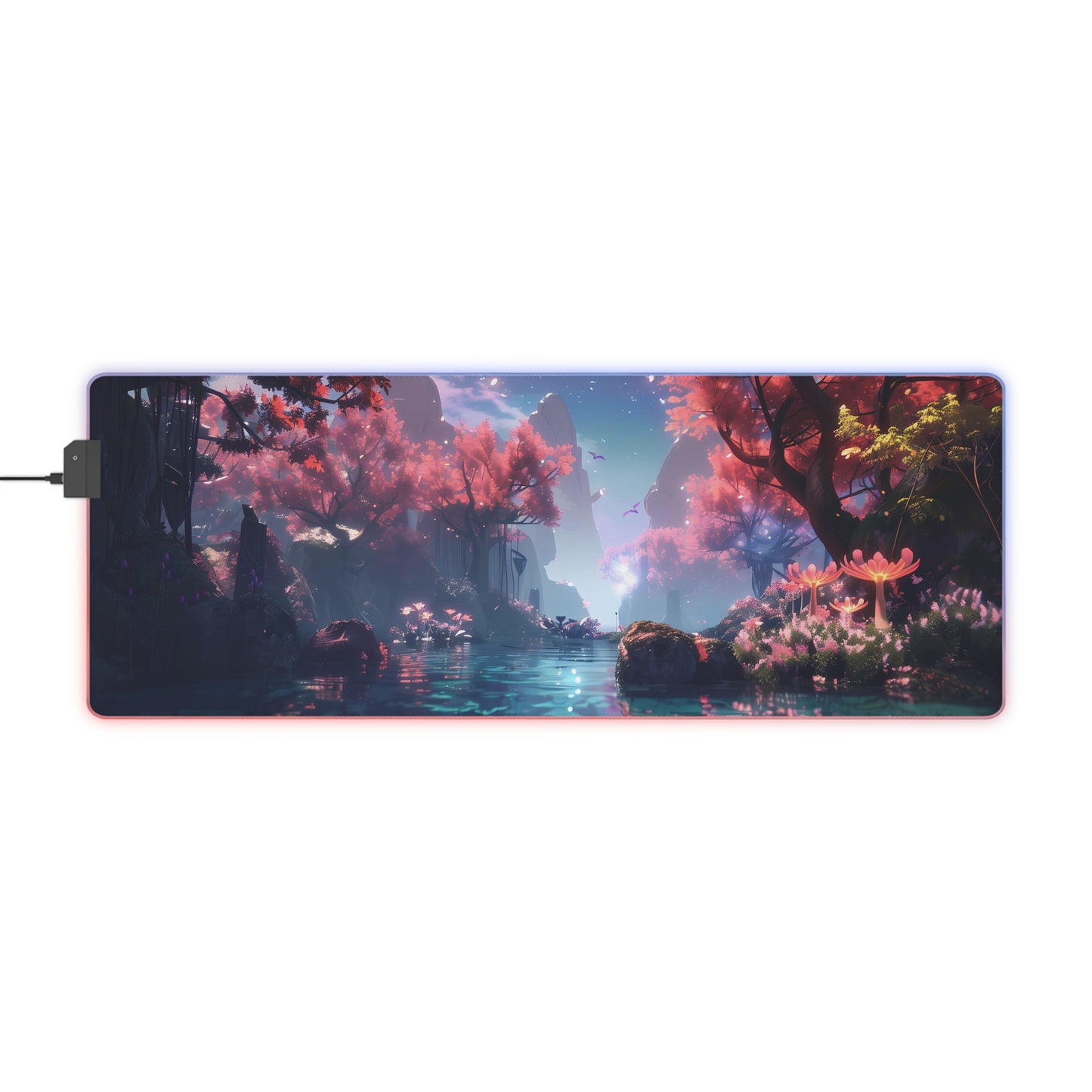 RGB Gaming Mouse Pad (Relaxing Purple Fantasy World)