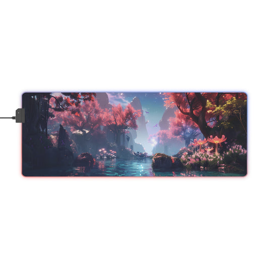 RGB Gaming Mouse Pad (Relaxing Purple Fantasy World)