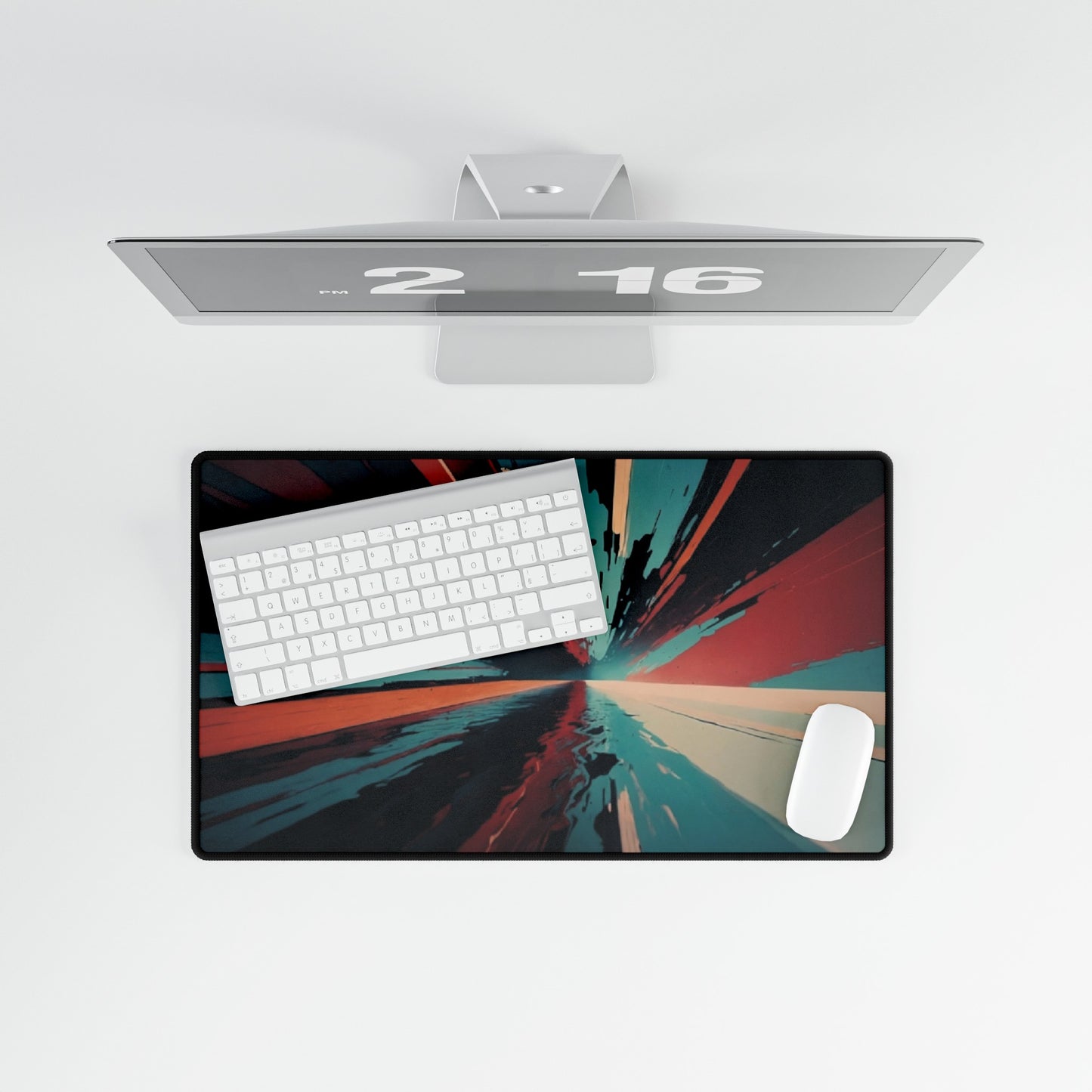 Office Desk Mat With Abstract Colors