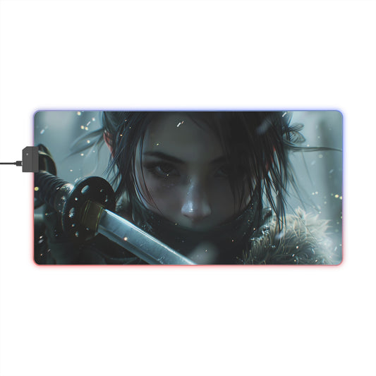 RGB Gaming Mouse Pad ( Female Samurai )