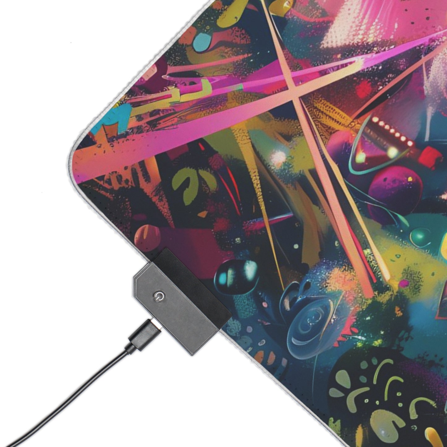 RGB Gaming Mouse Pad ( Anime Girl & Abstract Colorful Background)