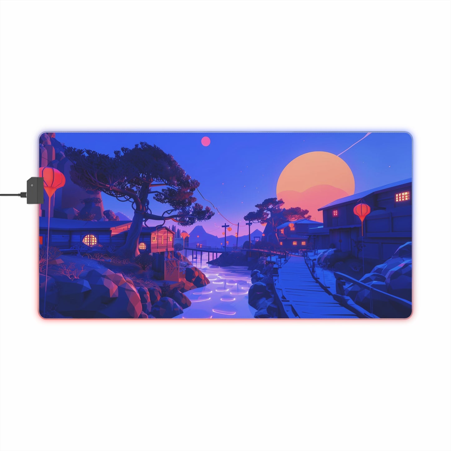 RGB Gaming Mouse Pad (Relaxing Purple Fantasy World)