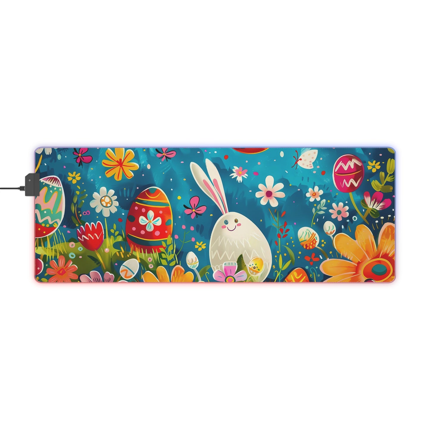 RGB Gaming/Office Mouse Pad ( Easter Eggs With Funny Bunny )