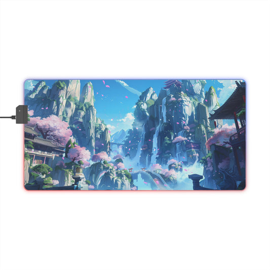 RGB Gaming Mouse Pad ( Fantasy City In The Mountains )