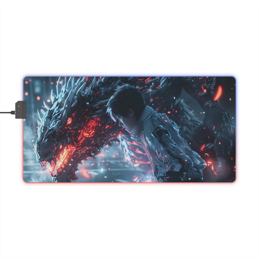 RGB Gaming Mouse Pad ( Boy With Magical Dragon )