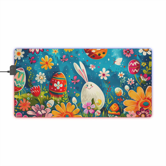 RGB Gaming/Office Mouse Pad ( Easter Eggs With Funny Bunny )