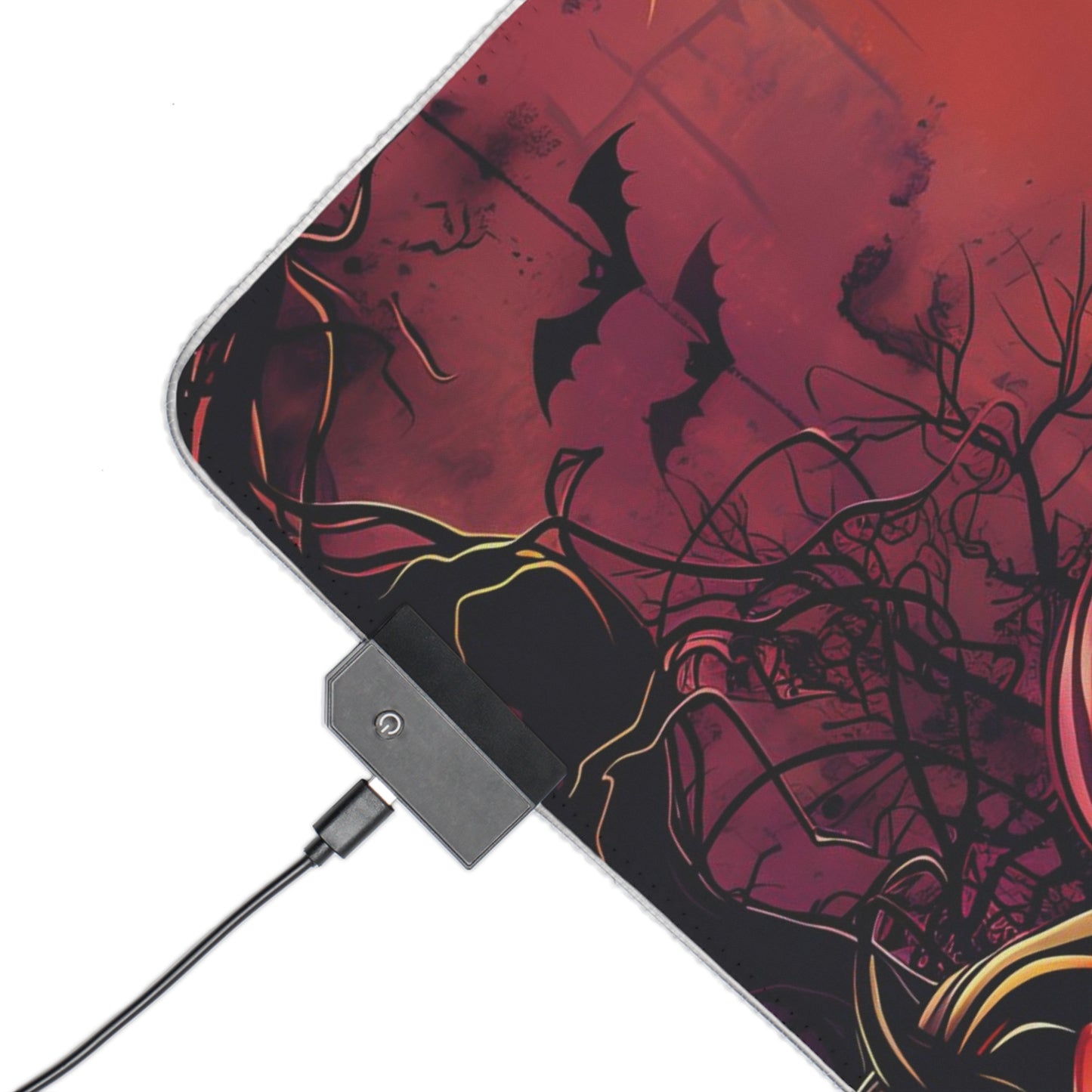RGB Gaming/Office Mouse Pad ( Halloween Pumpkins & Moon )