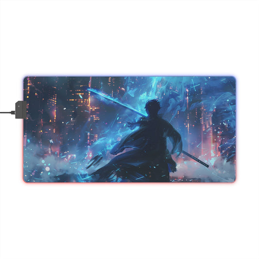 RGB Gaming Mouse Pad ( Ghost Samurai Energy )